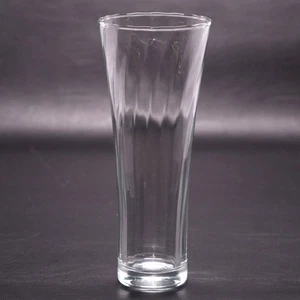 Swirl Fluted Glass Draft Beer - Flower Vase 7 1/2" Vintage  - Picture 1 of 5