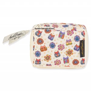 Laurel Burch Sierra Cat Faces & Flowers Pill Box 28 Sections SML 4.25x2x3.75" - Picture 1 of 3