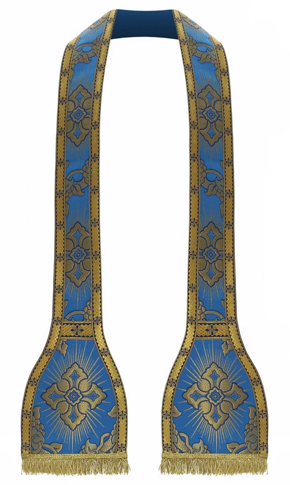 Blue Roman Clergy Stole Vestment Chasuble Cope Estola Azul Stola S822N9 - Image 1 of 1