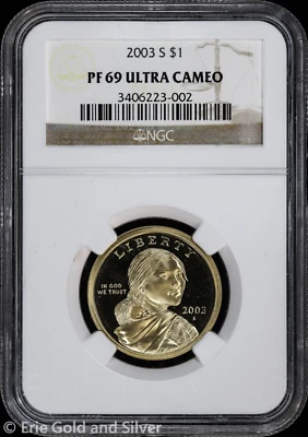 2003-S $1 Proof Sacagawea Native American Dollar NGC PF 69 UC | PR - Image 1 of 4