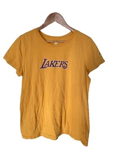 Adidas LA Lakers T Shirt Yellow Unisex Kids Size XL GUC - Picture 1 of 9