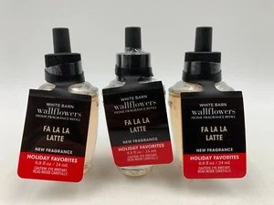 Bath & Body Works Fa La La Latte Wallflowers Fragrance Refill Bulbs S/3 #714B - Picture 1 of 1