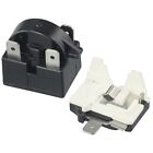 Black and White Starter Relay and Overload Protector for Refrigerators