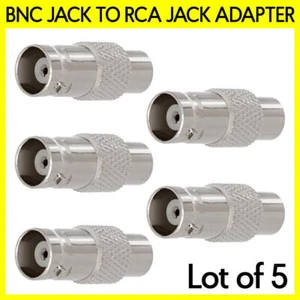 5 Stück BNC Buchse zu Cinch Buchse Adapter Koax Kabel Stecker Konverter CCTV Kamera - Bild 1 von 3