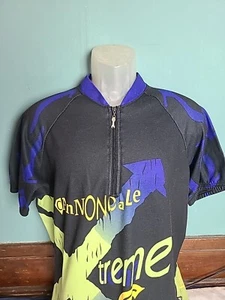 Vintage Cannondale EXtreme Cycling Jersey Men's Size Large L USA Made Handmade - Picture 1 of 9