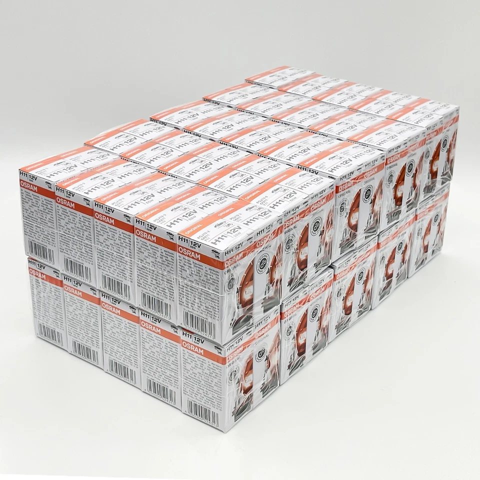 H11: Osram 64211L+ Bombillas halógenas estándar originales OEM | Larga vida útil | Paquete de 100 Foto 1 de 4