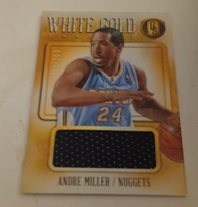 2013-14 ANDRE MILLER Panini Gold Standard White Gold Threads GAME-WORN PATCH #37