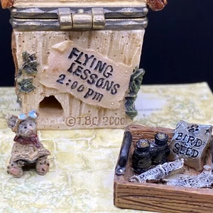 Boyds Bear Treasure Box Chester's Birdhouse con pilota volante Audubon McNibble - Foto 1 di 12