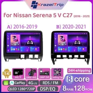 8 Core QLED Car Radio for Nissan Serena 5 V C27 2016-2021 Carplay Andriod 4G DSP - Picture 1 of 46