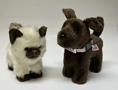 American Girl Chocolate Lab Puppy Dog Siamese Cat Plush Stuffed Animal Pets - Image 1 of 4