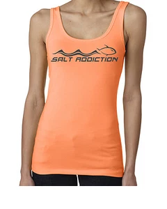 Salt Addiction Saltwater fishing Women's Tank Top offshore beach shirt reel  - Picture 1 of 1