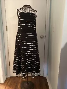 js collections dress 10 black with white spaghetti strap dress - Picture 1 of 10