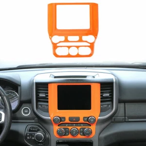 Cubierta de moldura de panel de navegación GPS para consola central para Dodge Ram 1500 2018+ naranja - Imagen 1 de 9