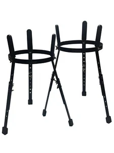 Double Conga Stand for 10 & 11" Congas Tumba Quinto Heavy Duty Adjustable Height - Picture 1 of 6