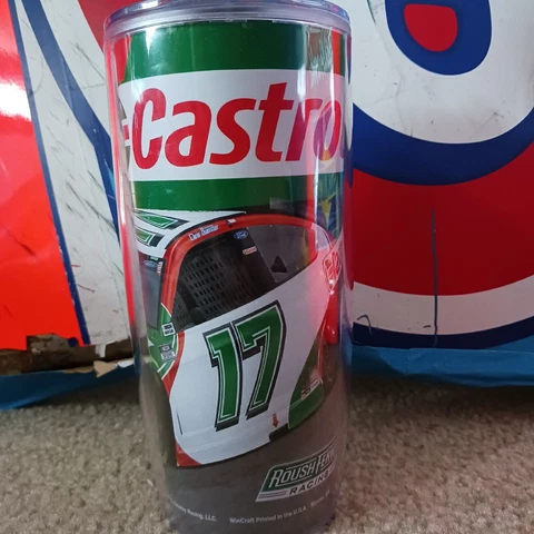 Chris Buescher 19oz Castrol #17 Roush Fenway Racing Ford Tumbler Cup Mug NASCAR Cover