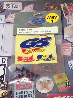 GS Racing GSCTS1312PR Aluminum FH S/T Screws {M3x12} NewInPack USA Shipped - Image 1 of 3