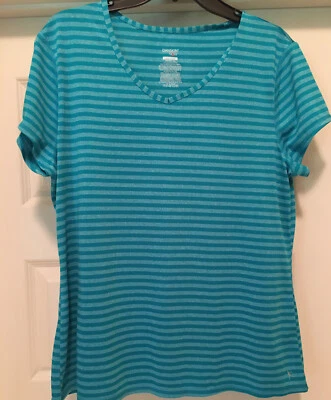- Camiseta de ejercicio Danskin, rayas acuáticas XXL Foto 1 de 4