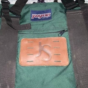 Vintage 90's JanSport Green Nylon Duffle Travel Bag USA Carry On Luggage Rare - Picture 1 of 10