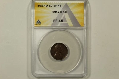 1917-D Lincoln Cent ANACS EF45 - Image 1 of 3