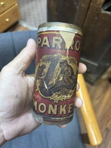 Vintage Parrot & Monkey Tin Baking powder full - Picture 1 of 7