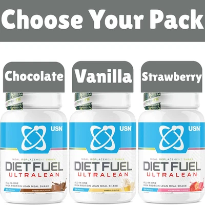 USN Diet Fuel Ultralean Protein 1Kg or Meal Replacement Lean Meal Shake Powder