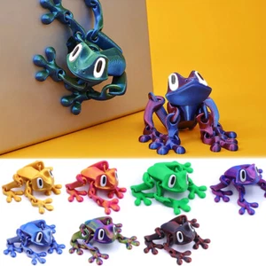 Cute Mini 3D Printed Frogs with Magnetic Feet, Articulated 3D Printed Frog - Picture 1 of 18