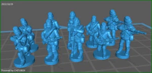 ACW Infantry skirmishing , with kepi, shell jacket2 - 10 Minis - 15mm Miniatures - Picture 1 of 2