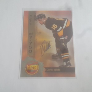 1994 OPL SIGNATURE ROOKIES CHRIS WELLS AUTOGRAPH CARD /7750 PENGUINS 