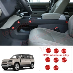 For LR Defender 90 110 2020-2023 Alloy RED Inner Screw Decorative covers trim 8X - Picture 1 of 9
