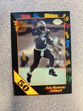 1991 Wild Card Draft Football #54 Eric Bieniemy 50 Stripe RARE