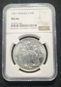 1967 France S10F MS 66 NGC - 10 Franc - Picture 1 of 2