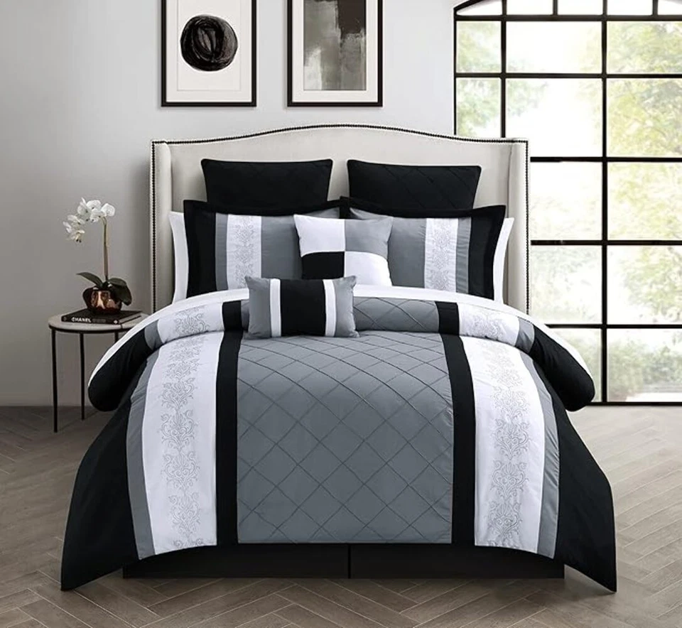 Chic Home Livingston 8-Piece Bed in a Bag Comforter Set - Image 1 of 1