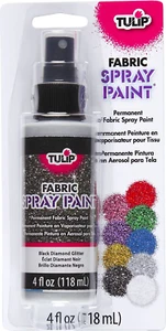 27855 Fabric Spray Paint 118Ml, Black Diamond Glitter, 6.19 X 11.27 X 20.41 Cm - Picture 1 of 12