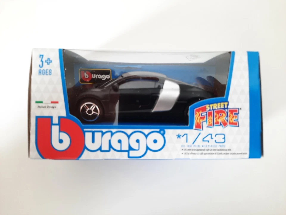 Modellino Statico Audi R8 (2009) BBurago Auto Nero Scala 1:43 - Immagine 1 di 1