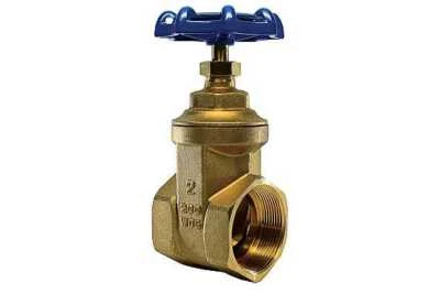 1" Brass Gate Valve - American Valve FxF NPT - Image 1 of 2
