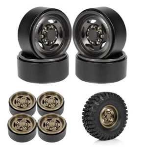 1.9'' Beadlock Wheels Rim w/ Nut Caps for 1/10 RC Crawler TRX4 SCX10 Capra CC01 - Picture 1 of 21