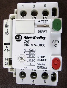 LOT OF 10 ALLEN BRADLEY 140-MN-0100 SER C - 140-A11 Auxiliary Contact Included - Picture 1 of 9