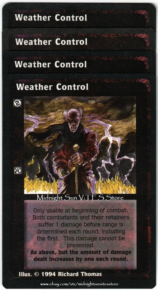 Weather Control x4 Jyhad V:TES VTES Vampire CCG - Image 1 of 1