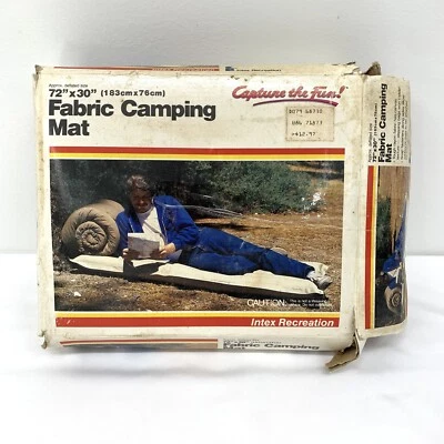 VTG Intex Fabric Camping Mat 72" x30" 1984 Pink 80s Retro Durable - Image 1 of 4