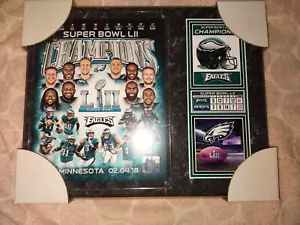 Philadelphia Eagles 2018 Super Bowl 52 Champions 12X15 Plaque Super Bowl LII - Picture 1 of 6