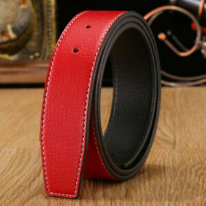 38mm Replacement Belt Genuine Leather LUXURY Mens Reversible Strap For H Buckle 