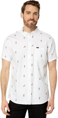 Camisa informal con botones Rip Curl BLANCA APAGADA para hombre, grande de EE. UU. Foto 1 de 4