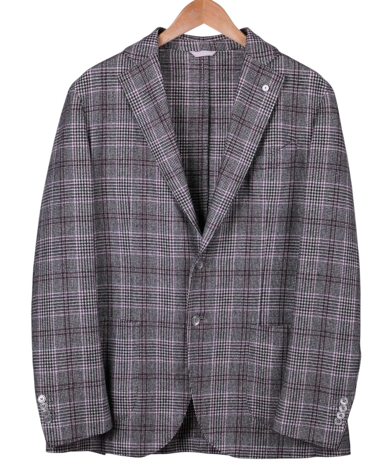 Blazer Jack LBM 1911 Luigi Bianchi Gris Cuadros Franela Lana SIN FORRO G2U Foto 1 de 4