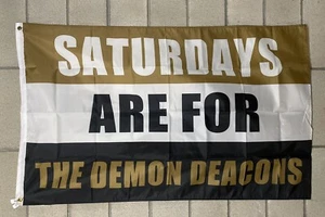 Wake Forest Football Flag FREE SHIP Saturdays Are For The Demon Deacons USA 3x5’ - Picture 1 of 1