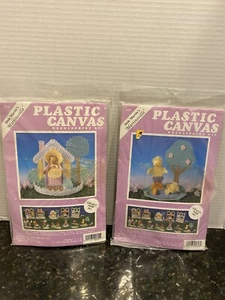 Plastic Canvas Needlepoint Kit Dick Martin's Martinsville Design Works Lot Of 2 - Picture 1 of 7