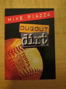 1994 Topps Stadium Club Mike Piazza Dugout Dirt Infocard #5 of 10 - Picture 1 of 2