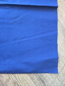 Vintage Solid Color Fabric 43" X 23" Navy Blue Cotton Sewing Quilting - Picture 1 of 3
