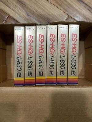 6 Sony ES-HG Dynamicron L-830 Beta Blank Tape New Sealed - Image 1 of 4