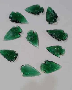 Grüne Obsidian Pfeilspitze 1-1,25" - Stein Pfeilspitze Dekor - Heilkristalle Klinge - Bild 1 von 7