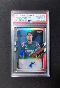 2021 Topps Chrome Formula 1 F1 Sebastian Vettel PSA 10/10 Auto #CA-SV /48 - Bild 1 von 2